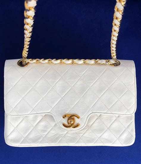 chanel white purse|white chanel bag vintage.